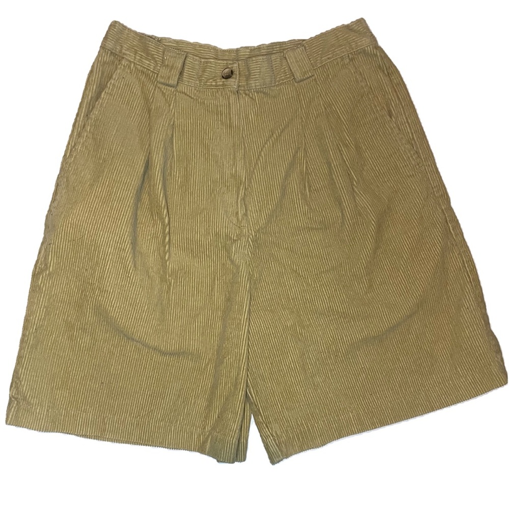 Vintage 90s Pleated High Waisted Corduroy Shorts - Women’s Size 12